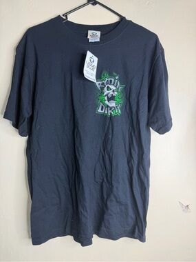 Liquid Blue Y2K Rydin Dirty motorcycle skull 2000’s t shirt